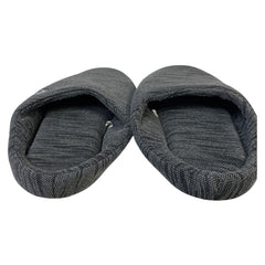 Mens Size 9-10 Gray Heathered Slippers Round Toe Slip On House Shoes