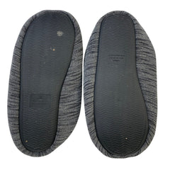 Mens Size 9-10 Gray Heathered Slippers Round Toe Slip On House Shoes