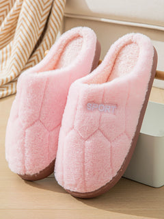 Cotton Slippers for Women in Autumn and Winter, Indoor Thick-Soled Warm Non-Slip Home Slippers for Couples, Cute Plush Cotton Slippers for Men in Winter
