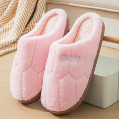 Cotton Slippers for Women in Autumn and Winter, Indoor Thick-Soled Warm Non-Slip Home Slippers for Couples, Cute Plush Cotton Slippers for Men in Winter